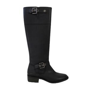 Coach Womens Jacinda Tall Knee-High Black Leather Riding Equestrian Grunge Boots